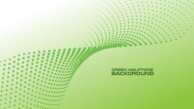 Halftone green background with gradient for backdrop or presentation