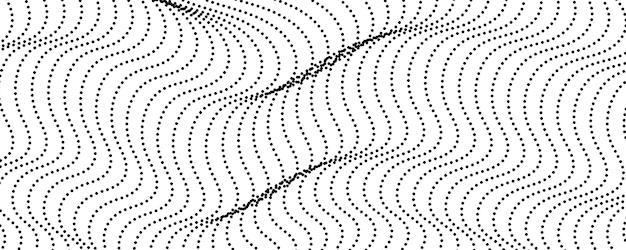 Halftone monochrome background with flowing dots