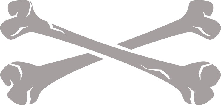 Vector halloween element bones crossed icon