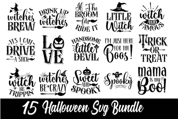 Vector halloween lettering quotes vectors and  illustrations