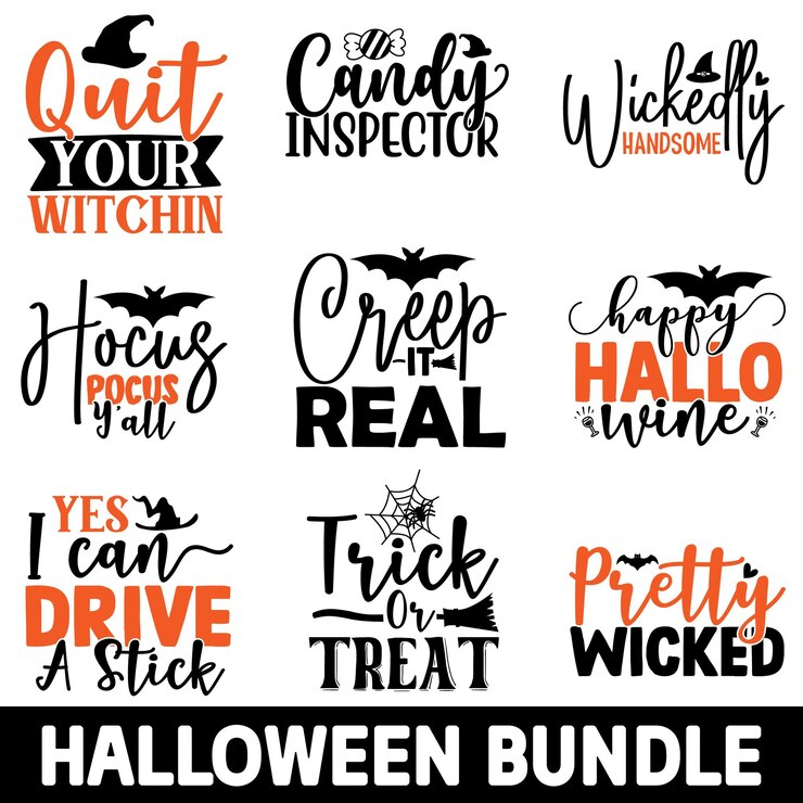 Vector halloween svg tshirt design template