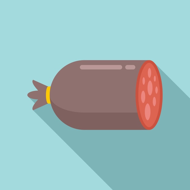 Ham sausage icon Flat illustration of ham sausage vector icon for web design