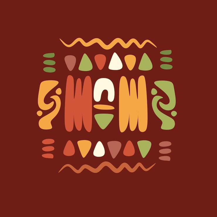 Vector hand-draw ethnic shapes abstract