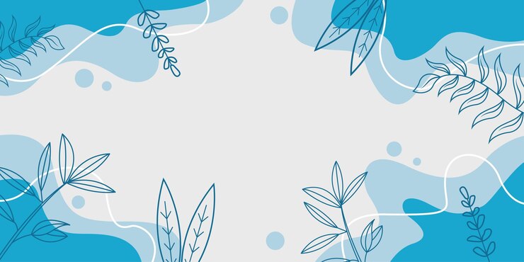Vector hand drawn aesthetic blue background