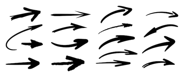 hand drawn arrows and pointer lines