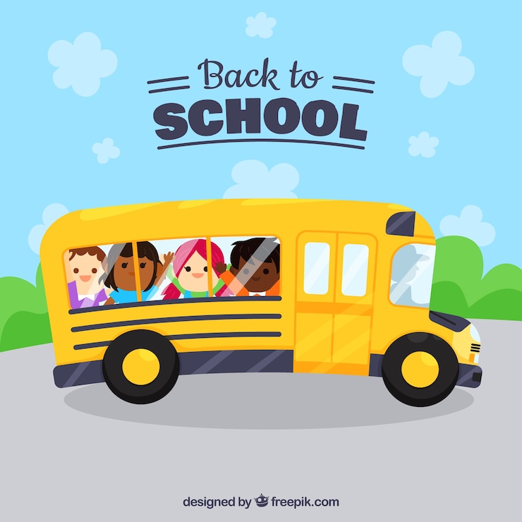 Vector hand drawn children ready to go back to school
