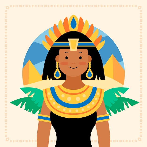 hand drawn cleopatra illustration