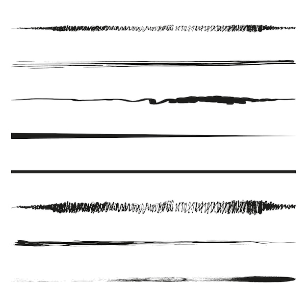 Hand drawn grunge brush lines Vector illustration EPS 10 Stock image