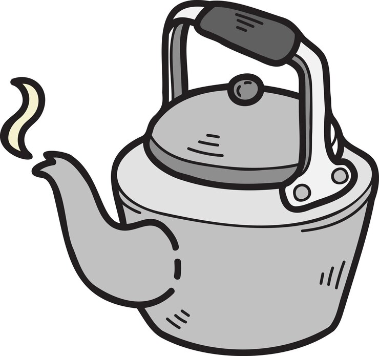 Vector hand drawn kettle illustration