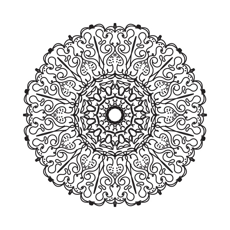 Hand drawn mandala. decoration in ethnic oriental  doodle ornament.