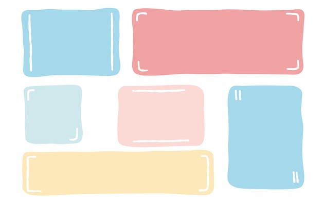 hand drawn minimalistic chuote poster set chuote frames blank template set color the