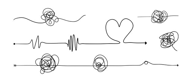 Hand drawn of tangle scrawl sketch Abstract scribble Vector illustration