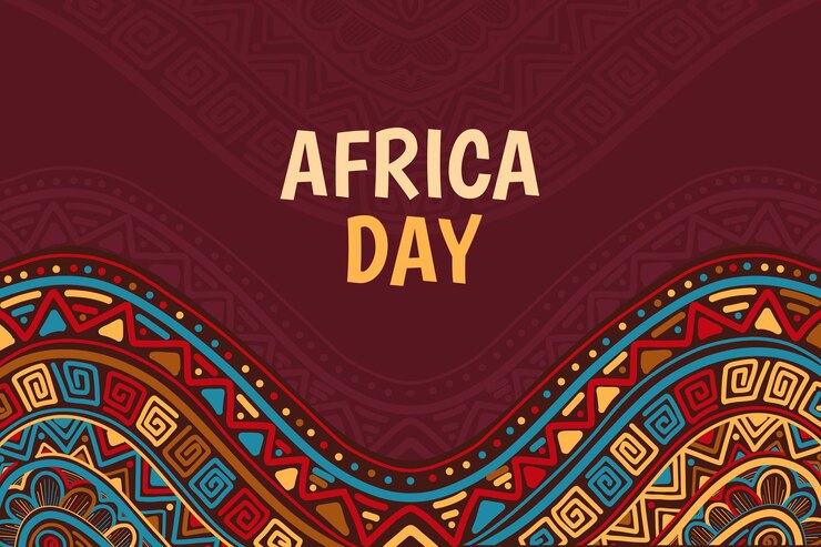 Vector hand drawn pattern africa day background