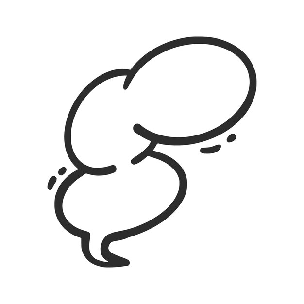 hand drawn speech bubbles speak bubble text cartoon chatting box message box blank empty vector