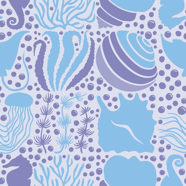 hand drawn surface design colored seamless pattern fancy sketch