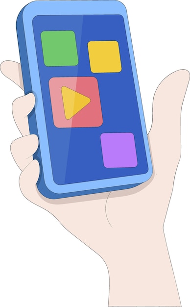 hand holding smartphone displaying multiple app icons symbolizing multifunctional access