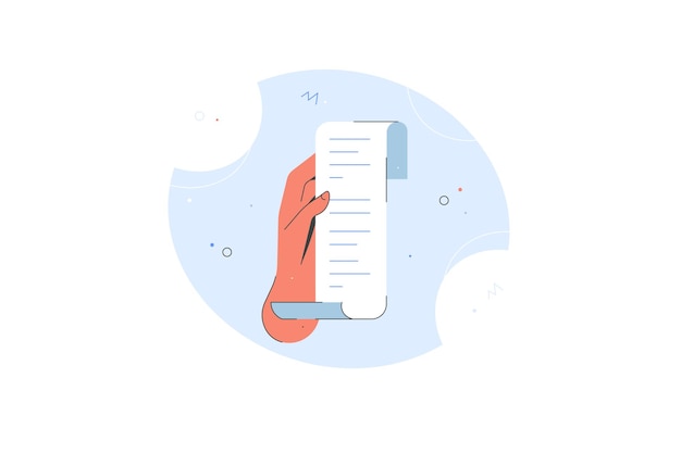 Hand holding to do list or planning Checklist Filling form todo list exam claim application task