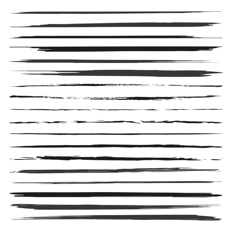 Hand line marker. Design elements. Grunge texture. Vector illustration.