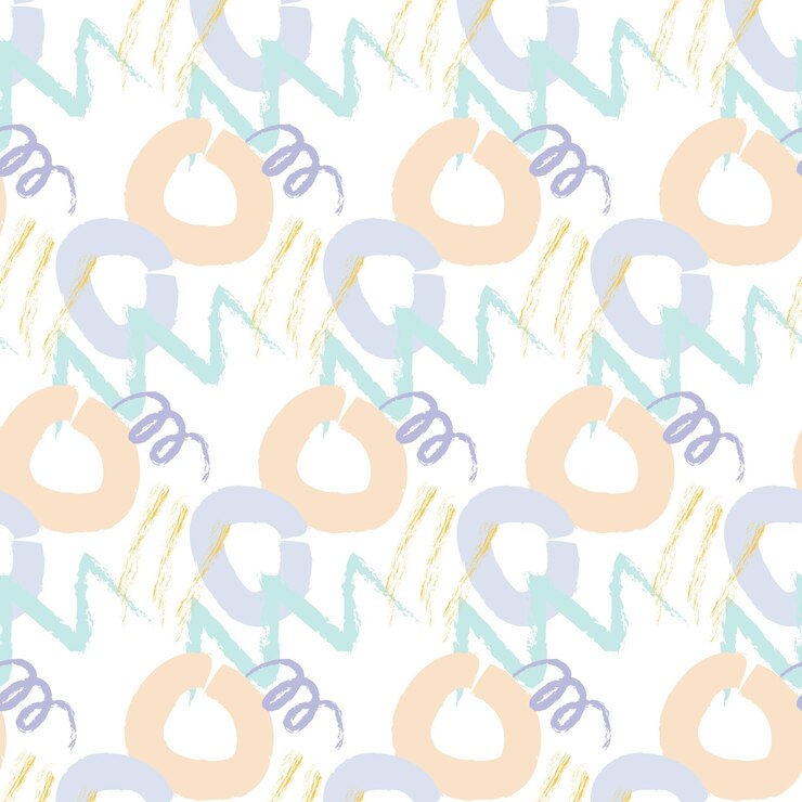 Vector hand painted abstract painting pattern design
