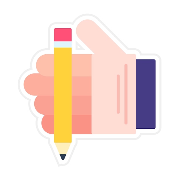 Hand Pencil vector icon Can be used for Back to School iconset