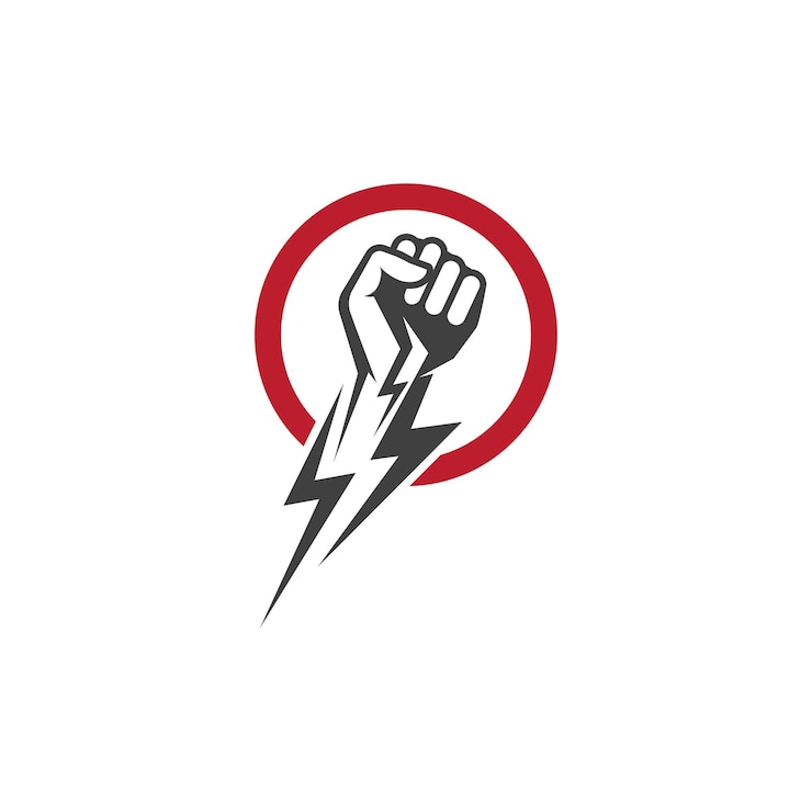 Vector hand strong template vector icon