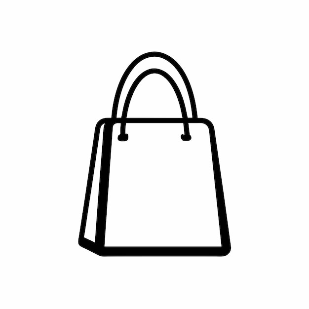 Handbag Vector Stock Illustration in continuous line art drawing style