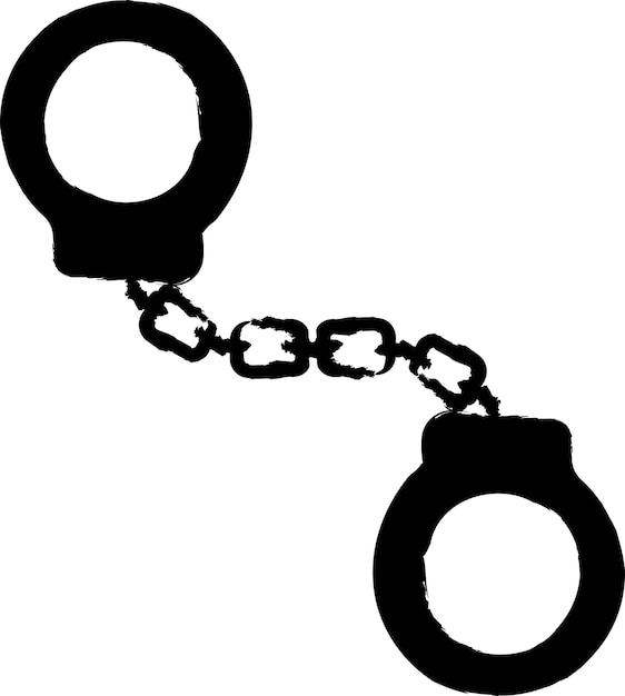 Handcuffs hand drawn vector illustration