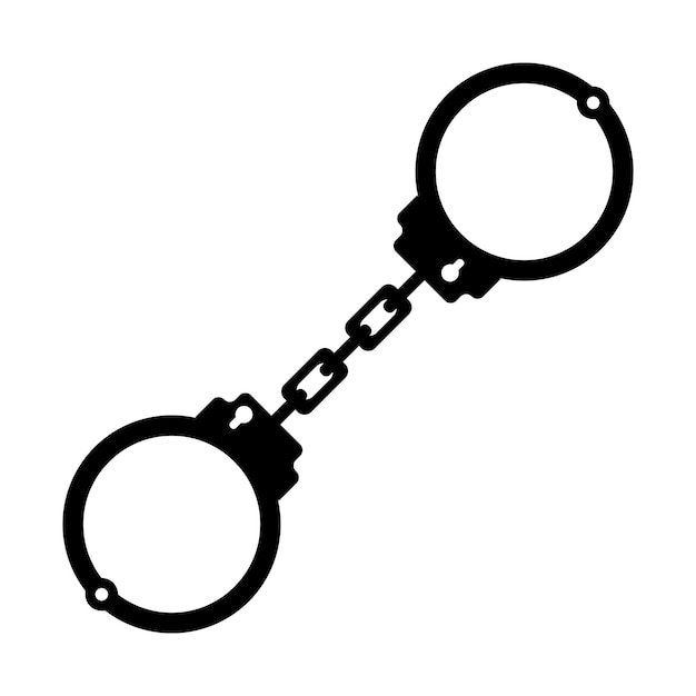 Handcuffs icon logo vector design template