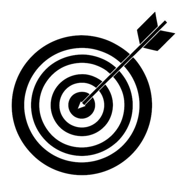 handdrawn target destination vectors and unique and simple shoot point vectors are isolated