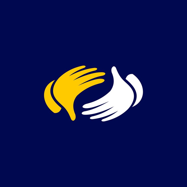 Handshake logo with simple concept