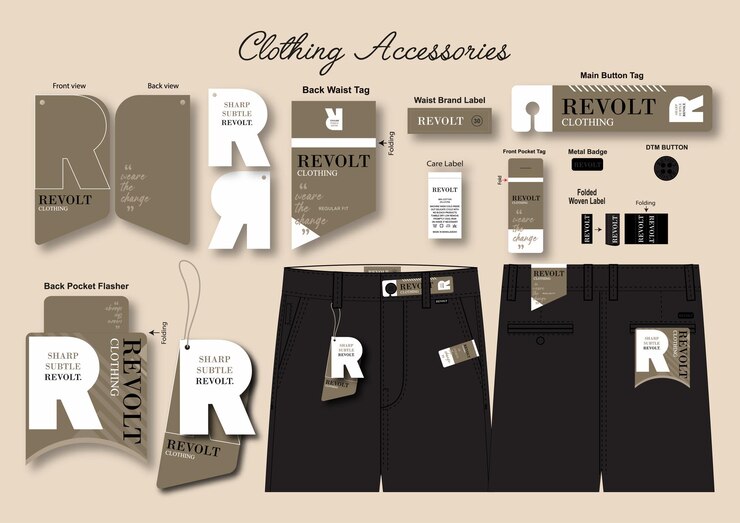 Hang Tag and apparel care label packaging fashion design