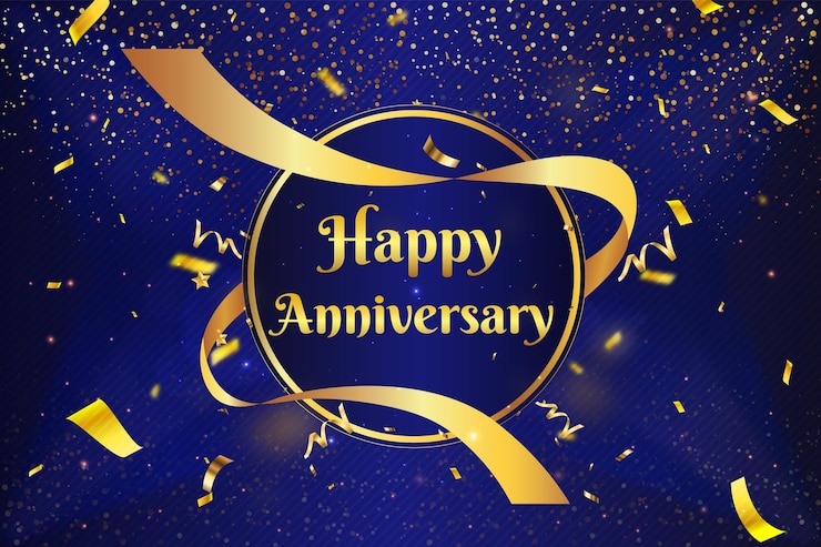 Vector happy anniversary celebration