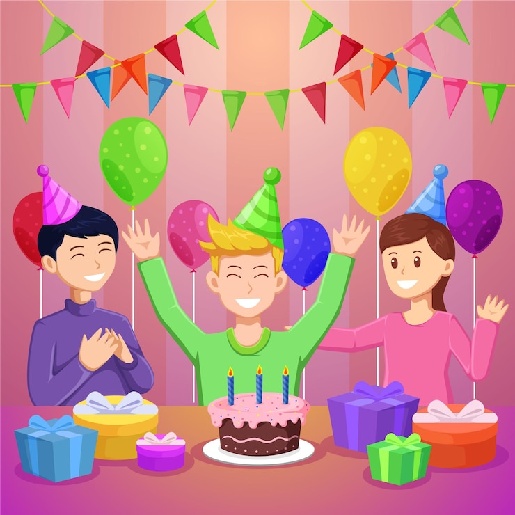 Vector happy birthday concept