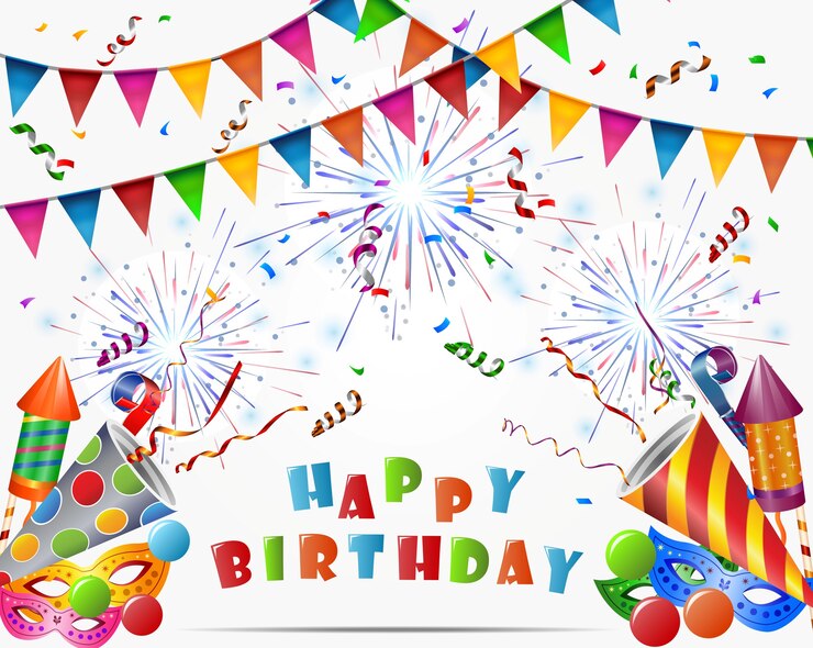 Vector happy birthday holiday background