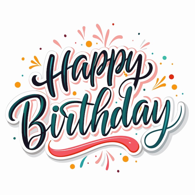 Happy Birthday Wishes with Colorful Design