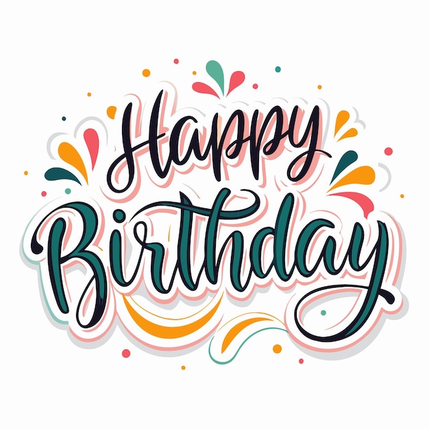 Happy Birthday Wishes with Colorful Splashes