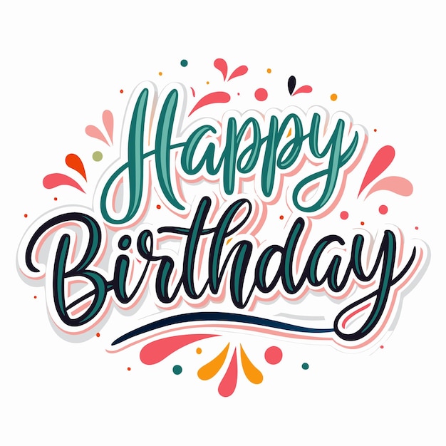 Happy Birthday Wishes with Colorful Splashes