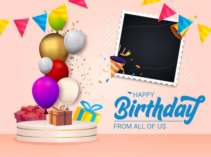 Vector happy borthday backdrop