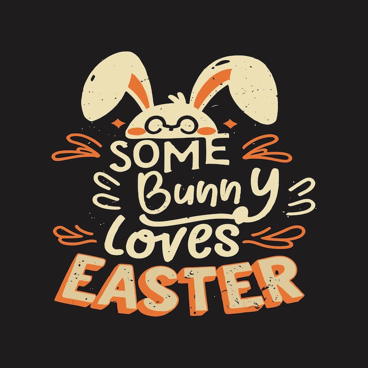 Vector happy easter t shirt design with apparel typography easter tshrit design template