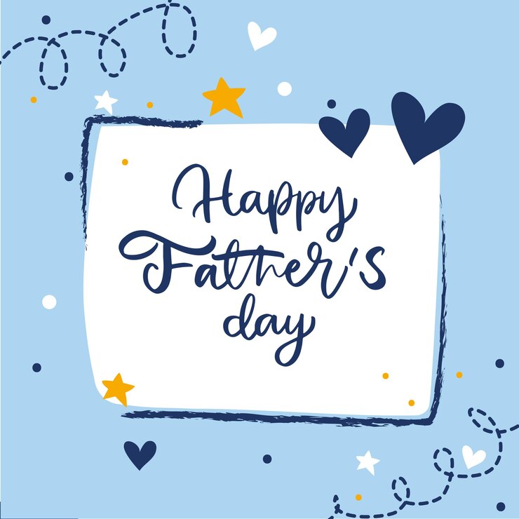 Happy fathers day handwritten inscription