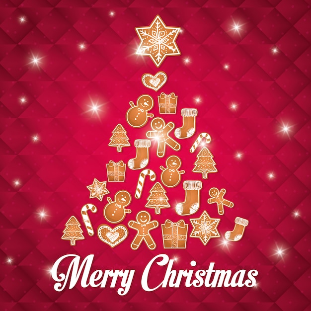 Happy holidays and merry christmas card design