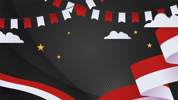 Vector happy indonesia independence day with red white flag and pancasila design background 17 agustus indonesia background banner vector illustration dirgahayu kemerdekaan republik indonesia background