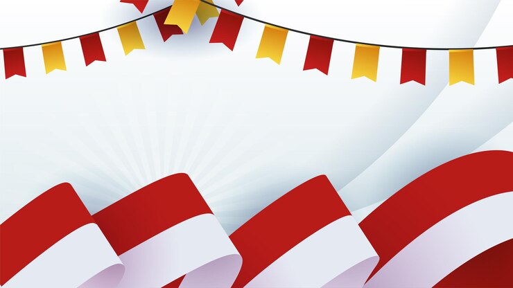 Vector happy indonesia independence day with red white flag and pancasila design background 17 agustus indonesia background banner vector illustration dirgahayu kemerdekaan republik indonesia background