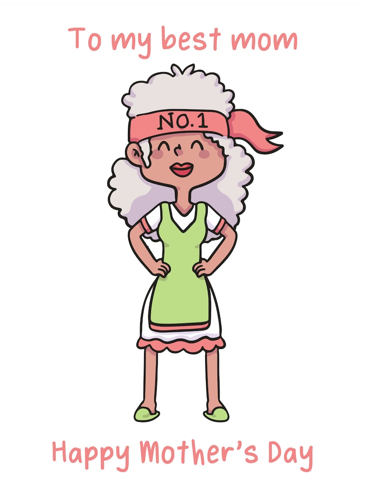 Vector happy mother's day illustration best mother