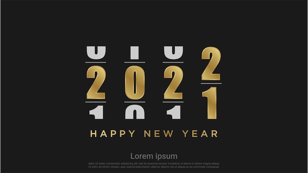 Happy new year 2022 loading number