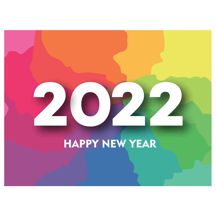 Vector happy new year 2022