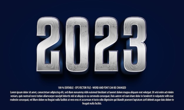 Happy new year 2023 3d style editable text effect