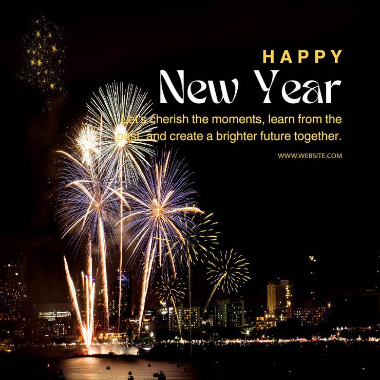 Vector happy new year 2025 design banner social media post template