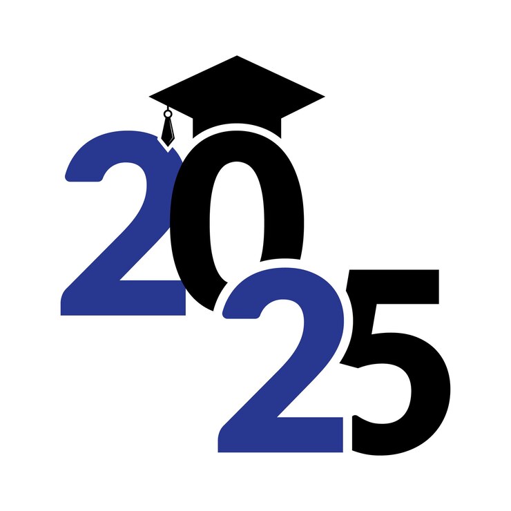 Happy New Year 2025 design Creative design of 2025 typography