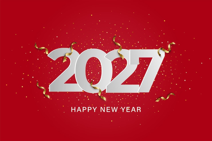 Vector happy new year 2027 celebration background